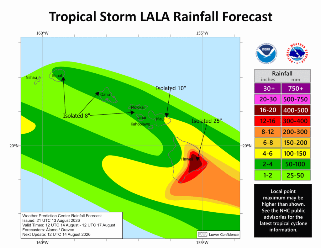 [Image of U.S. rainfall potential]